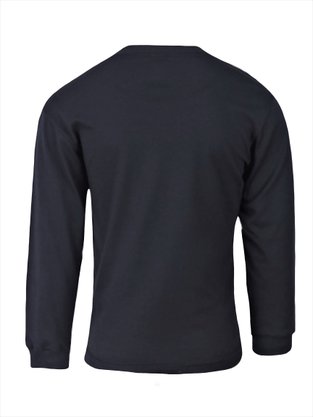 Camiseta Manga Longa Com Estampa Masculino Infantil Fabril Brusque Preto