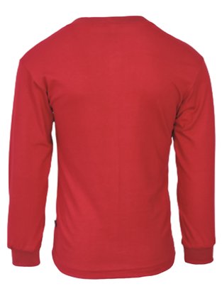 Camiseta Manga Longa Com Estampa Masculino Infantil Fabril Brusque Vermelho