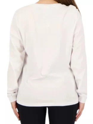 Camiseta Manga Longa Feminina Adulto Letter F12L185 Fila Branco