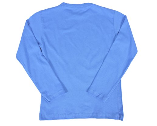Camiseta Manga Longa Masculina Infantil Com Estampa Cleomara Azul
