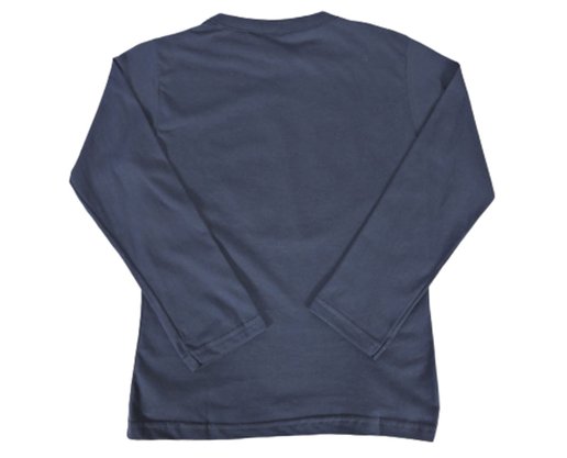 Camiseta Manga Longa Masculina Infantil Com Estampa Cleomara Preto