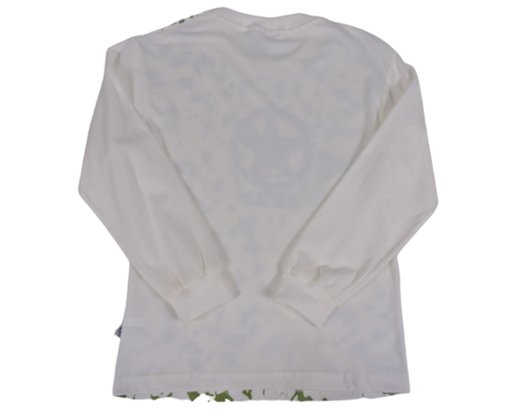 Camiseta Manga Longa Masculino Infantil Com Estampa Fabril Brusque Creme