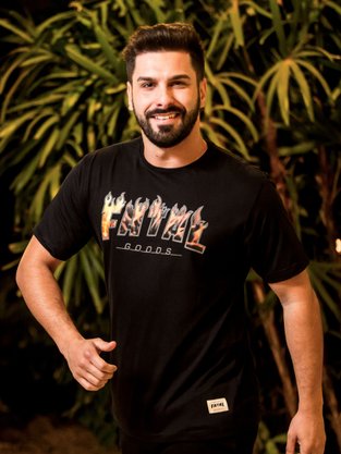 Camiseta Masculina Adulto Manga Curta Estampa Logo 22167 Fatal