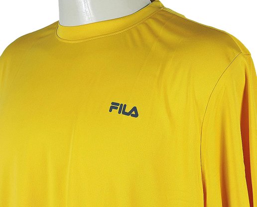 Camiseta Masculina Adulto Manga Curta Lisa DM170 Fila Amarelo Ouro