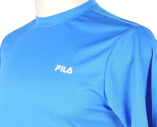 Camiseta Masculina Adulto Manga Curta Lisa DM170 Fila Azul Celeste
