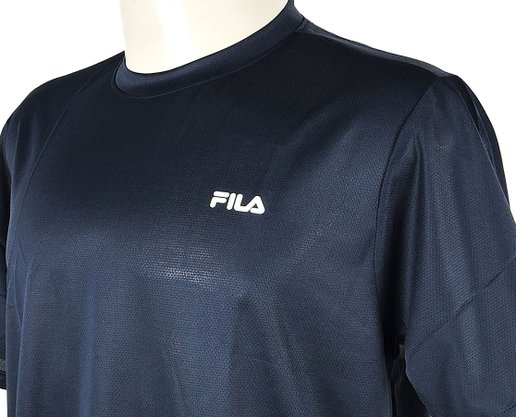 Camiseta Masculina Adulto Manga Curta Lisa DM170 Fila Marinho