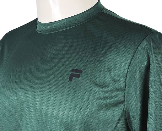 Camiseta Masculina Adulto Manga Curta Lisa DM170 Fila Verde Turquesa