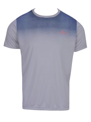 Camiseta Masculina Adulto Mnaga Curta Fit 10.14.0724 Ninety Eight Azul e Cinza
