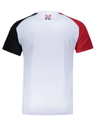 Camiseta São Paulo Masculina Adulto Entrelaço 900730020 Braziline Branco