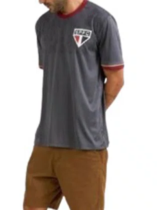 Camiseta São Paulo Adulto Mistura 9007235Y4 Braziline Chumbo