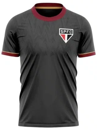 Camiseta Masculina Adulto São Paulo Mistura 9007235Y4 Braziline Chumbo