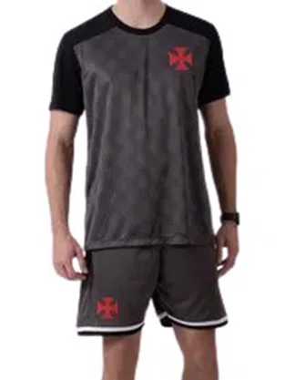 Camiseta Vasco Masculina Adulto Matriz 2006890J3 Braziline Chumbo