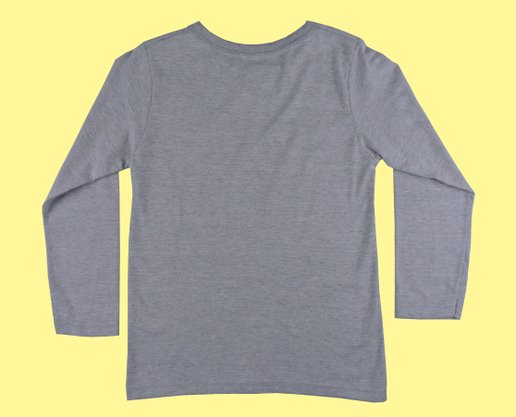 Camiseta Masculina Infantil Manga Longa 4/8 Estampa Coqueiro 11208863 Marisol Cinza