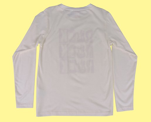 Camiseta Masculina Infantil Manga Longa 4/8  Estampa Rock 11208846 Marisol Creme