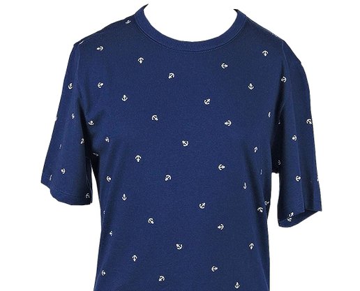 Camiseta Masculina Juvenil 10-16 Manga Curta Estampa Âncora 5CRC Hering Marinho
