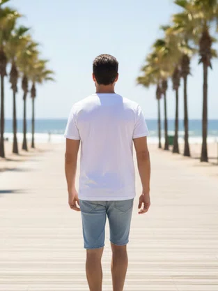 Camiseta Masculina Manga Curta Restricted 49.029 Onda Federal Branco