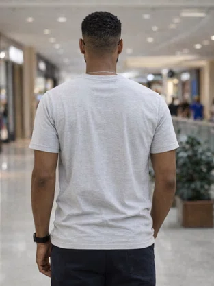 Camiseta Masculina Manga Curta Silk Summer 49.046 Onda Federal Mescla