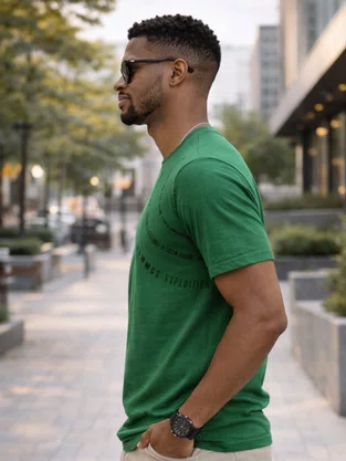 Camiseta Masculina Manga Curta Silk Summer 49.046 Onda Federal Verde