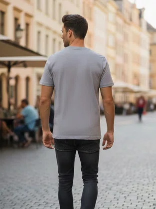 Camiseta Masculina Manhattan 48.109 Onda Federal Cinza