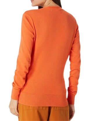 Casaco Feminino Adulto Liso Com Botão K0WK Hering Laranja