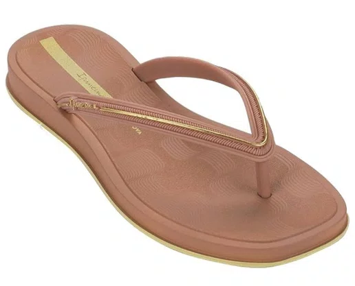 Chinelo De Dedo Feminino 27398 Ipanema Glow Marrom e Dourado