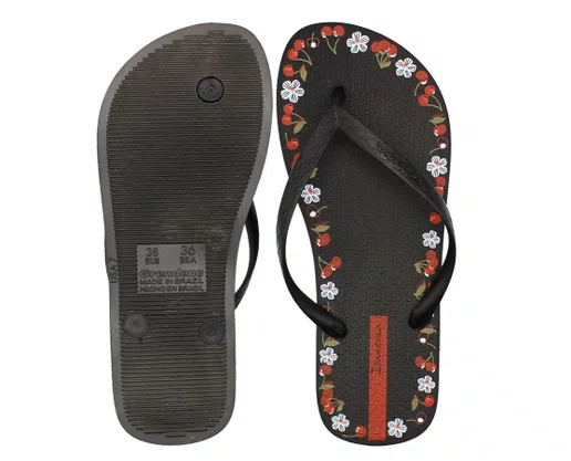 Chinelo Feminino 27321 Ipanema  Day  Preto e Vermelho
