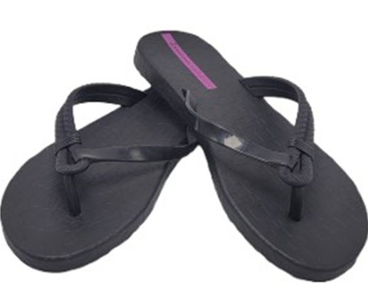 Chinelo Feminino Adulto 27230 Diversa Ipanema Preto e Lilás