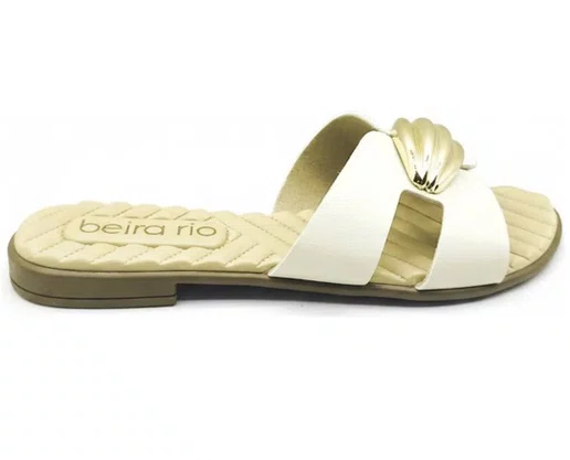 Chinelo Feminino Adulto Napa 8519.118 Beira Rio Branco Off