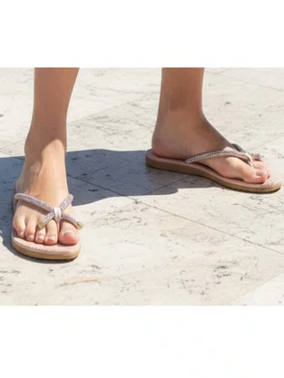 Chinelo Feminino Adulto Tiras Com Strass 8395.227 Beira Rio Nude