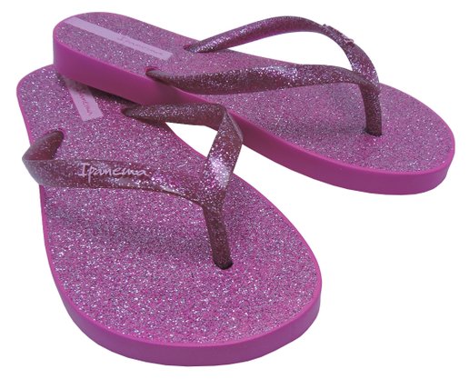 Chinelo Feminino Infantil Glitter 26622 Ipanema Rosa Escuro