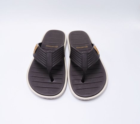 Chinelo Masculino Adulto Berlim Dedo 11600 Cartago Bege e Marrom