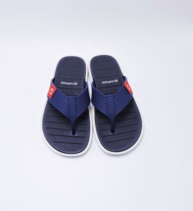 Chinelo Masculino Adulto Berlim Dedo 11600 Cartago Branco e Azul