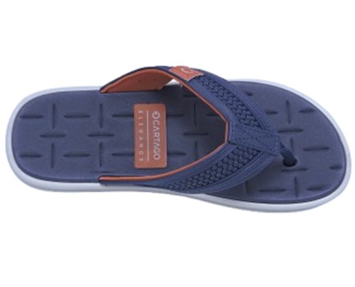 Chinelo Masculino Adulto Malta 12229 Cartago Cinza, azul e telha