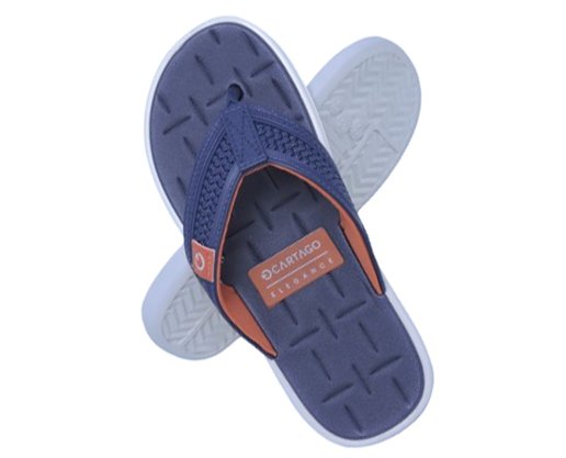 Chinelo Masculino Adulto Malta 12229 Cartago Cinza, azul e telha