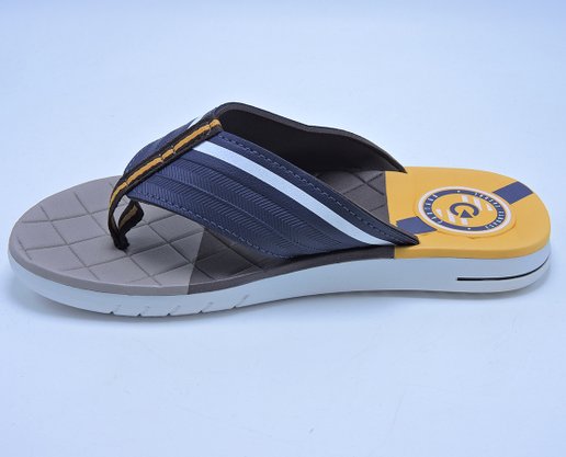 Chinelo Masculino Adulto Sevilha IV Dedo 11333 Cartago Branco E Azul E Amarelo