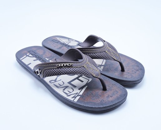 Chinelo Masculino Adulto Silk Correia D6007 Danper Café e Bege