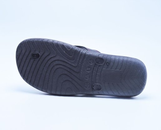 Chinelo Masculino Adulto Silk Correia D6007 Danper Preto e Vermelho