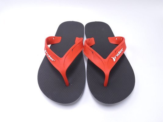 Chinelo Masculino Adulto Strett 11573 Rider Preto e Vermelho