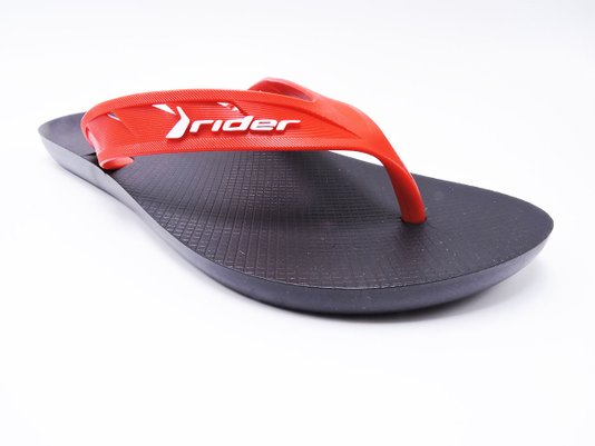 Chinelo Masculino Adulto Strett 11573 Rider Preto e Vermelho