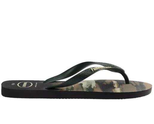 Chinelo Masculino Havaianas Top Camuflada Preto e Verde Olive