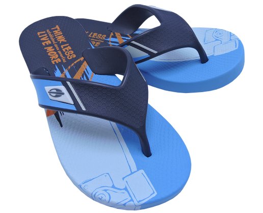 Chinelo Masculino Infantil Neocycle 10897 Mormaii Azul e Laranja