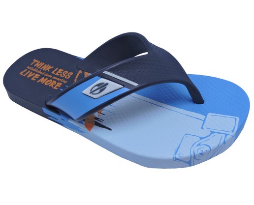 Chinelo Masculino Infantil Neocycle 10897 Mormaii Azul e Laranja