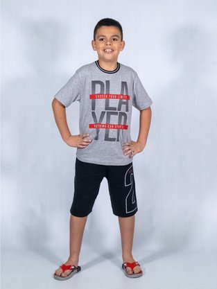 Chinelo Masculino Infantil Neocycle10897 Mormaii Cinza e Vermelho