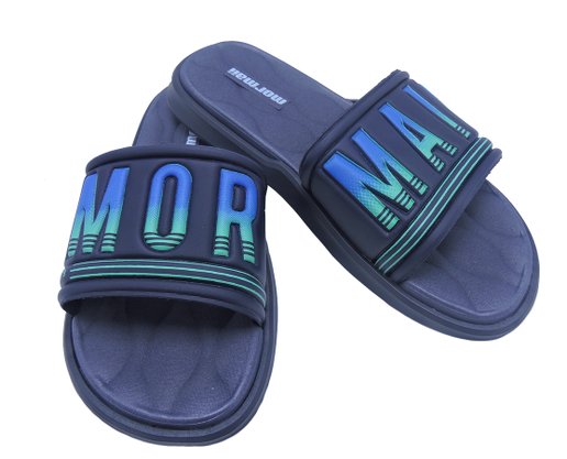 Chinelo Masculino Infantil Quiver 11739 Mormaii Azul, Azul e Verde