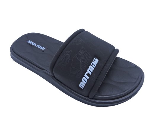 Chinelo Masculino Infantil Quiver 11739 Mormaii Preto, Preto e Branco