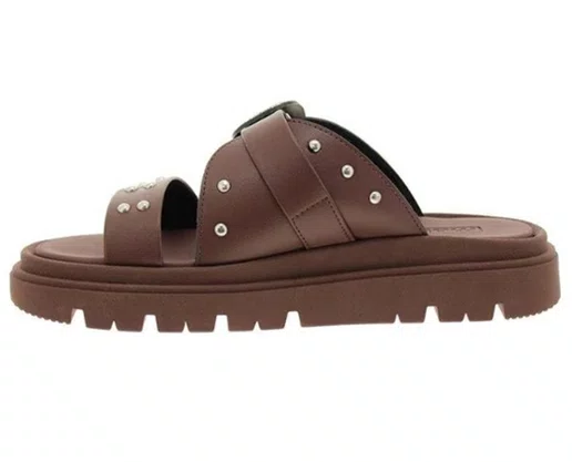 Chinelo Papete Feminino Napa 5504.103 Moleca Chocolate