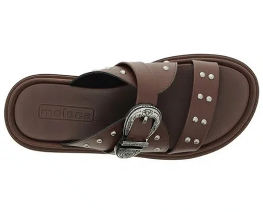 Chinelo Papete Feminino Napa 5504.103 Moleca Chocolate