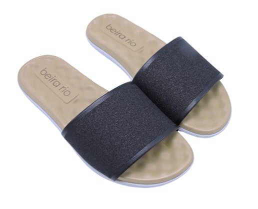 Chinelo Rasteira Feminino Adulto Detalhe Glitter 8360.353 Beira Rio Preto