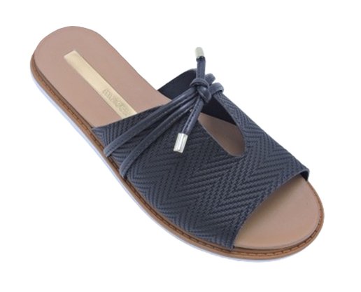 Chinelo Rasteira Feminino Adulto Detalhe Laço 5443.116 Moleca Preto