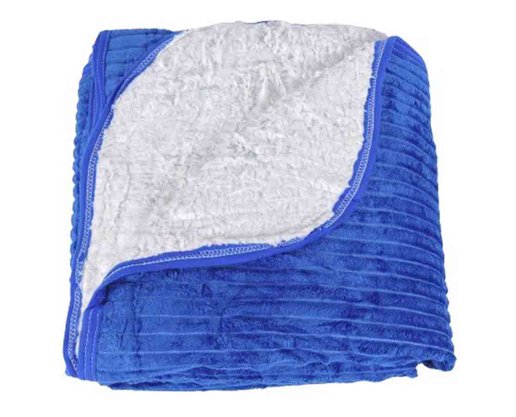 Cobertor Canelado Casal Liso Com Sherpa 1,80m X 2,20m Texfine Royal